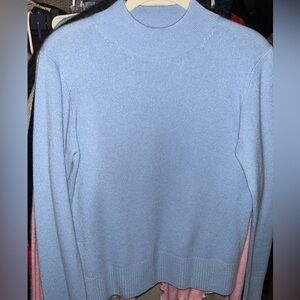 Investments Light Blue Crewneck Cashmere Sweater - Women